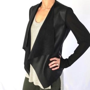 ZARA | Leather Knit Cardigan